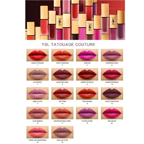 ysl lip tatouage set|YSL tattoo couture lip stain.